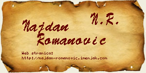 Najdan Romanović vizit kartica